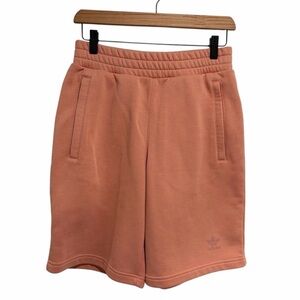 2/$25 Adidas Women’s Peach Athletic Sweat Shorts Zippered Pocket Drawstring